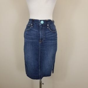 Good American High WaistPencil Skirt Ripped